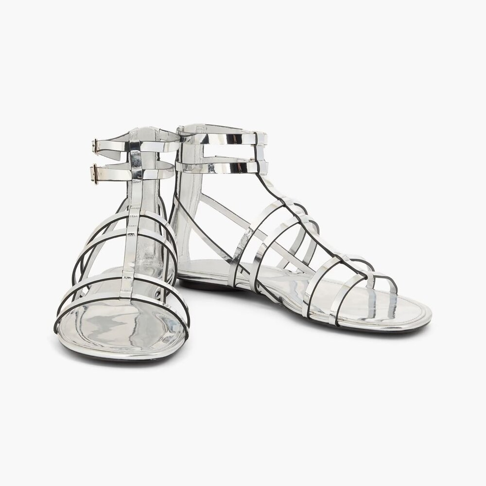 TORY BURCH Capri Gladiator Sandal, Argento (silver), Size 6.5, NIB